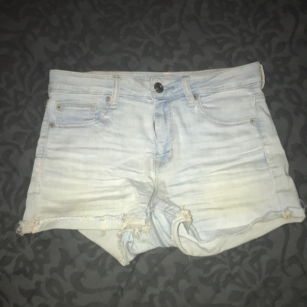High-Waisted Stretch Jean Short-Shorts